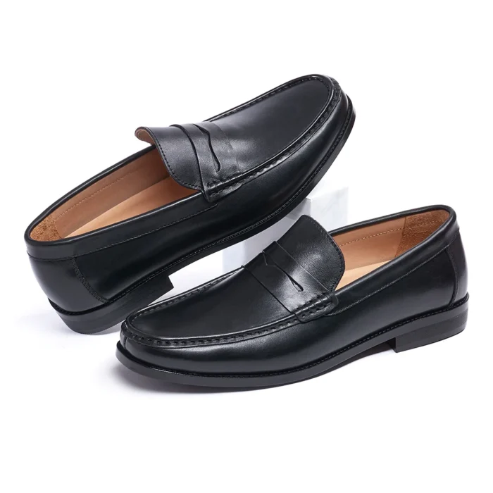 Men’s Dress Genuine Leather Shoes Slip-on Man Shoes Formal Business Casual Ho…
