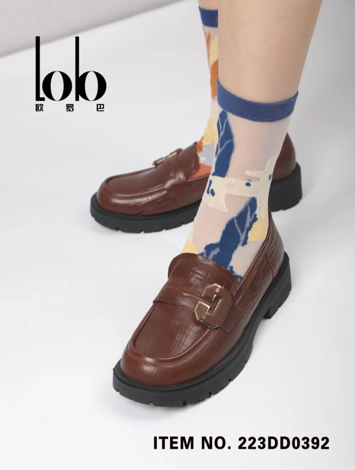 Women’s Retro Leather Shoes for Spring Single Temperament Soft Soles Slip-On …