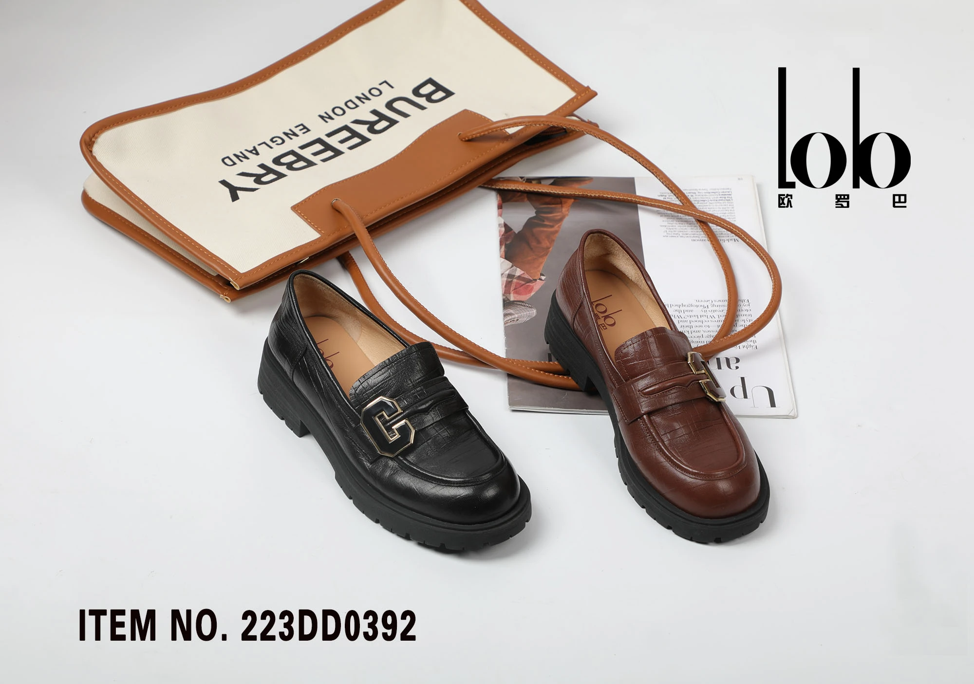 Women’s Retro Leather Shoes for Spring Single Temperament Soft Soles Slip-On …